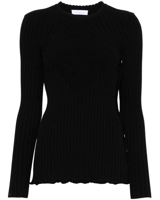 Rabanne Black Ribbed Sweater