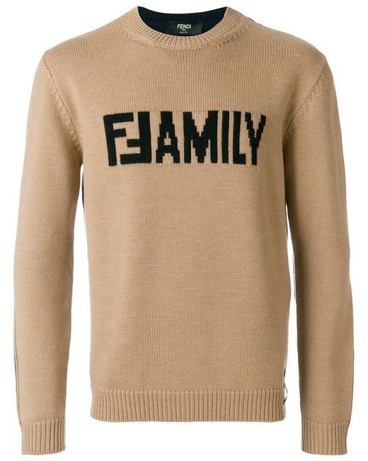 Fendi Multicolor Family Sweater for men
