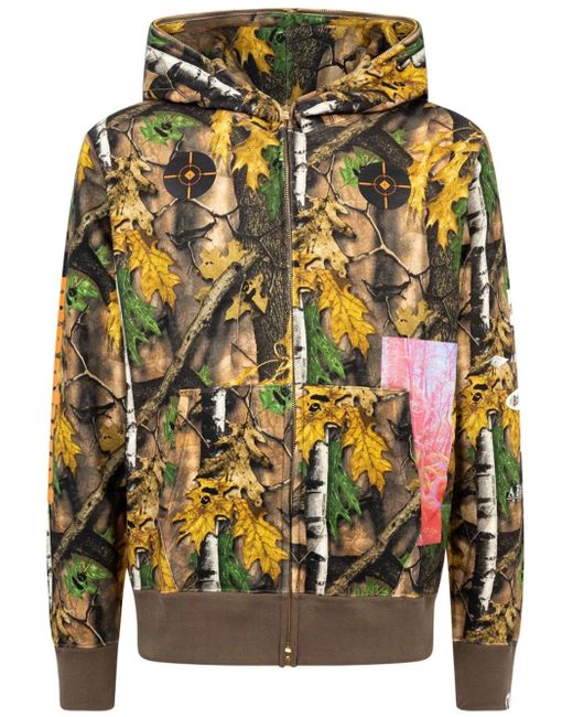 Hoodie Forest Camo Wide À Fermeture Zippée A Bathing Ape pour homme en coloris Gray