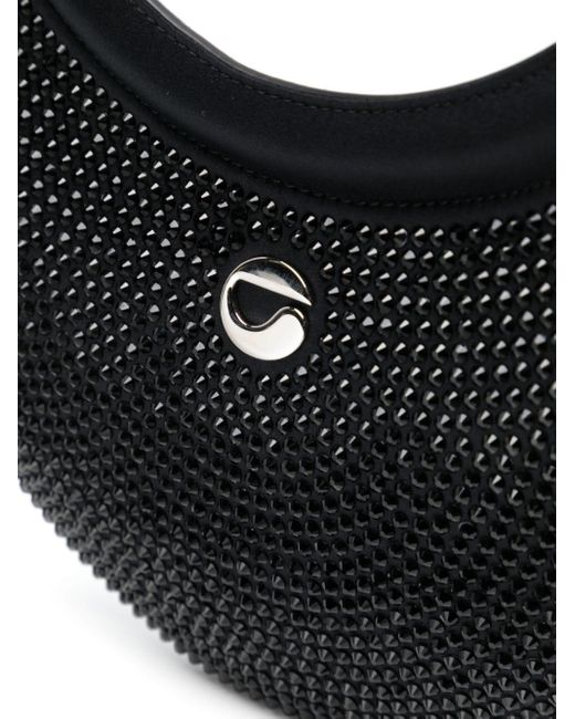 Coperni Black Ring Swipe Crystal-embellished Bag