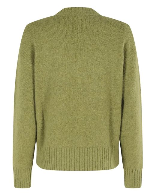 Weekend by Maxmara Green V-Neck Wool Sweater