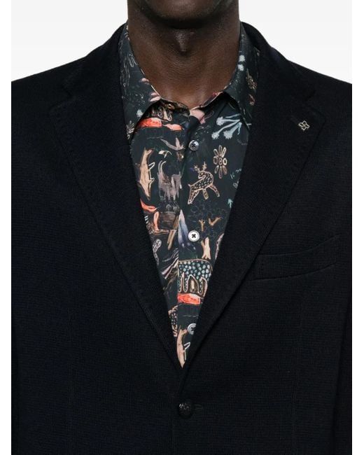メンズ Tagliatore Single-breasted Blazer Black