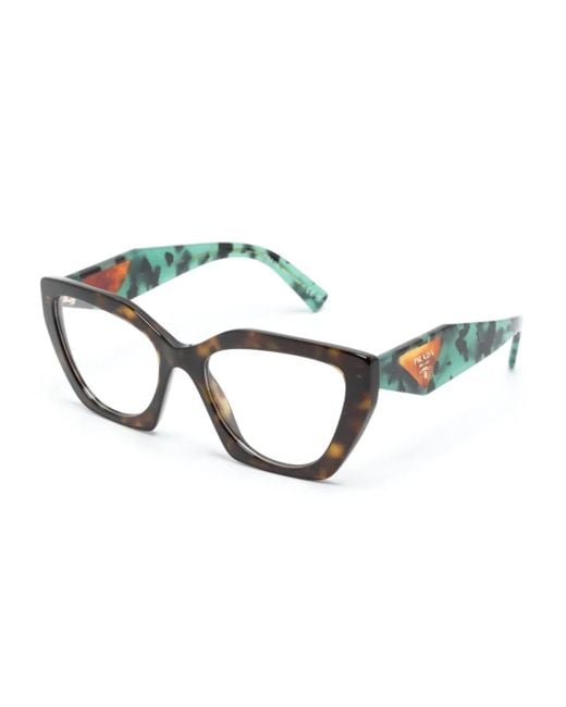Prada Brown Pr 09Yv Square-Frame Glasses