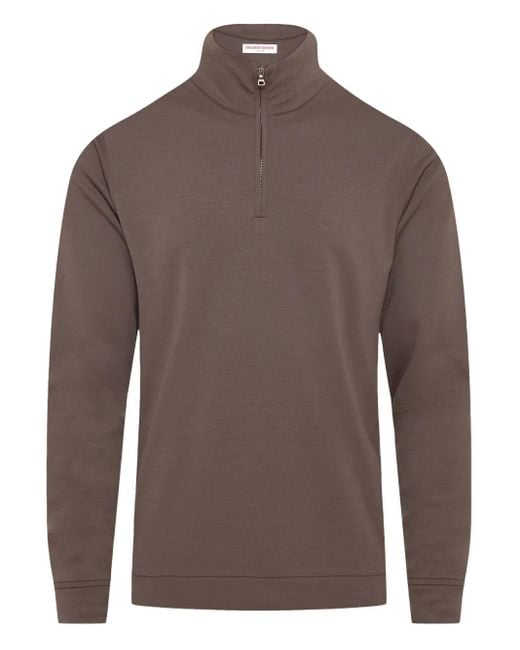 Orlebar Brown Brown Isar Half-Zip Merino Wool Sweater for men
