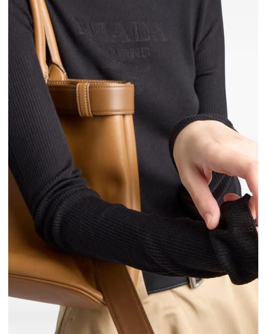 Prada Black Crew-Neck Sweater