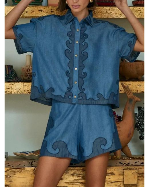 Carolina K Blue Short Roma