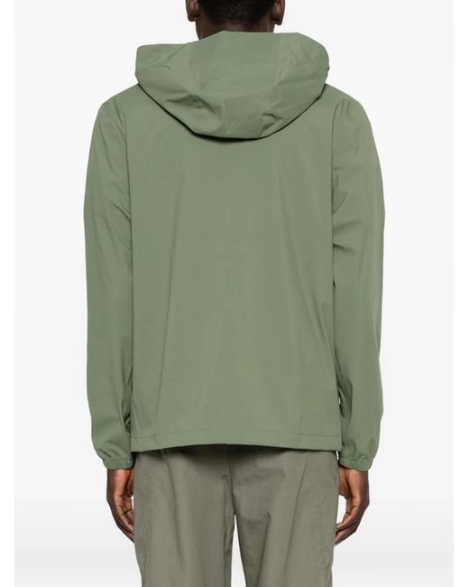 Rains Green Suva Hooded Hardshell Jacket