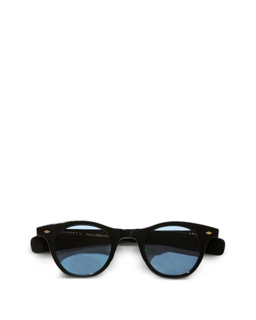 Fortela Black Nelson Round-Frame Sunglasses for men