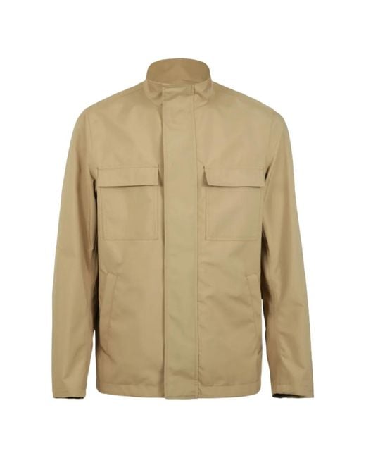 Herno Natural High-Neck Pocket-Detail Jacket for men