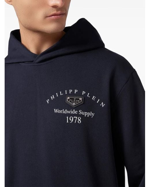 Philipp Plein Blue L'Homme Hoodie for men