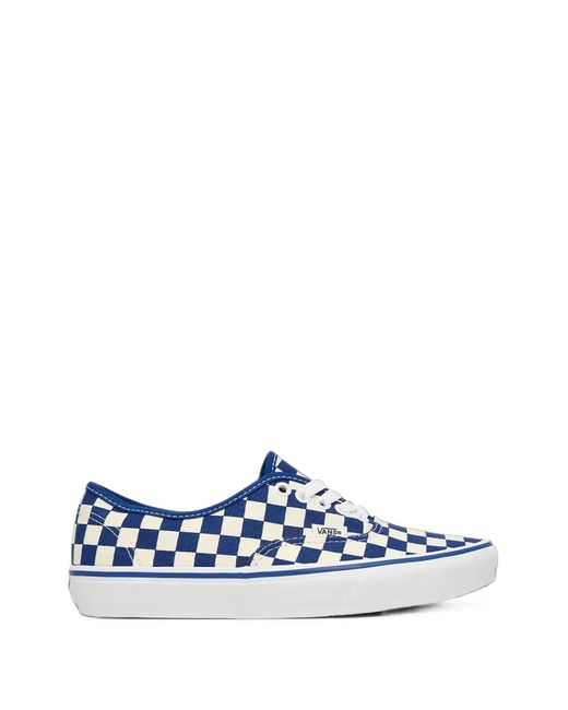 Vans Blue Authentic Checkerboard Sneakers for men