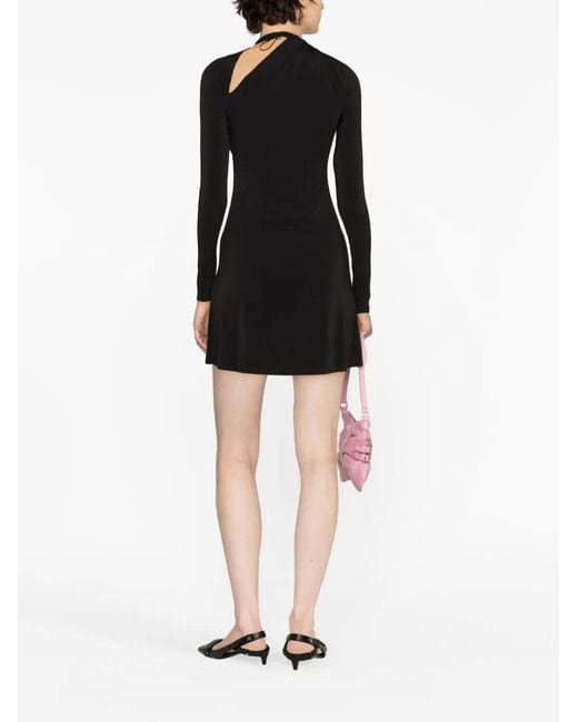 DIESEL Black Logo-Plaque Minidress