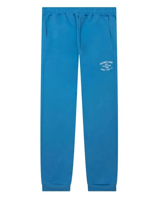 Helmut Lang Blue Paris Postcard Track Pants for men