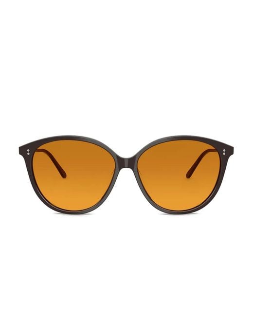 Oliver Peoples Brown Round-Frame Sunglasses