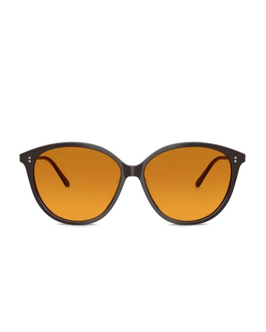 Oliver Peoples Brown Round-Frame Sunglasses