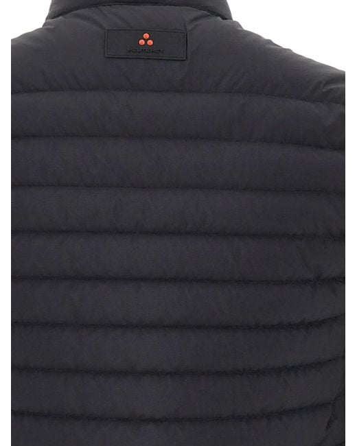 Peuterey Black Quilted Stand Collar Vest for men