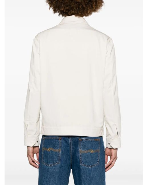 Fay Natural Gancini-Buckle Cotton Truck Jacket for men