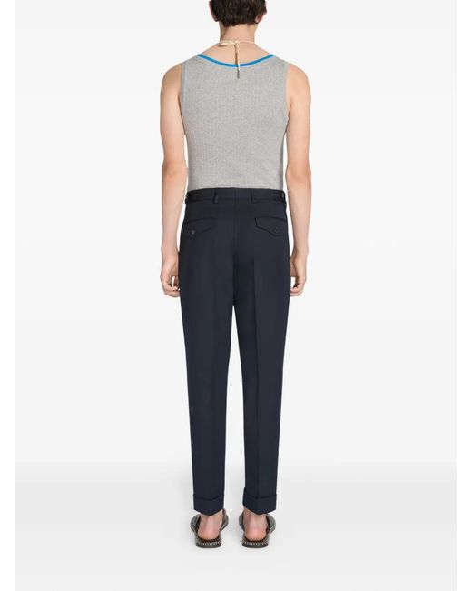 Dries Van Noten Gray Cotton Tank Top for men