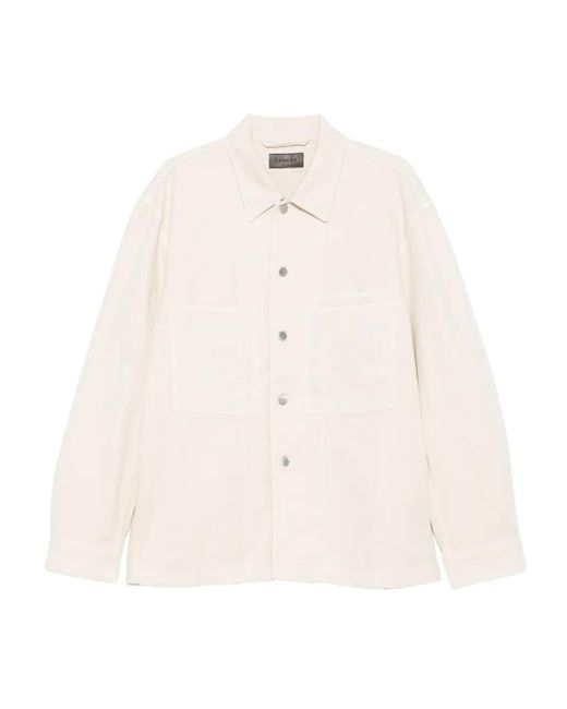 メンズ Lemaire ボタン パッチポケット シャツ Natural