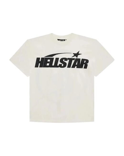 HELLSTAR White Classic Graphic T-Shirt for men
