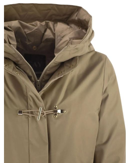 Fay Natural Zip-Up Hooded Parka