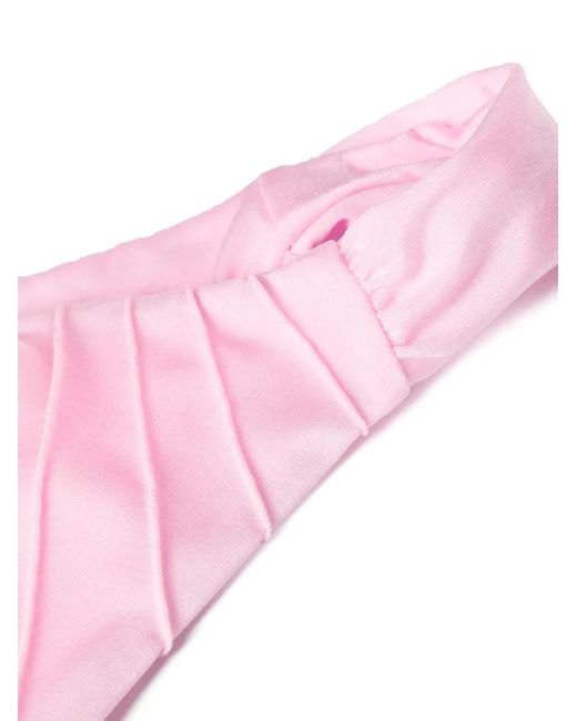Noire Swimwear Pink Underwire-Cup Tie-Fastening Bikini Set