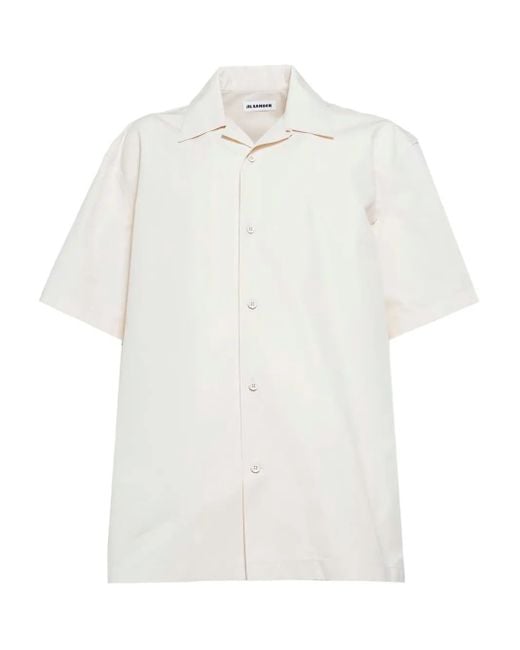 Jil Sander White Poplin Shirt for men