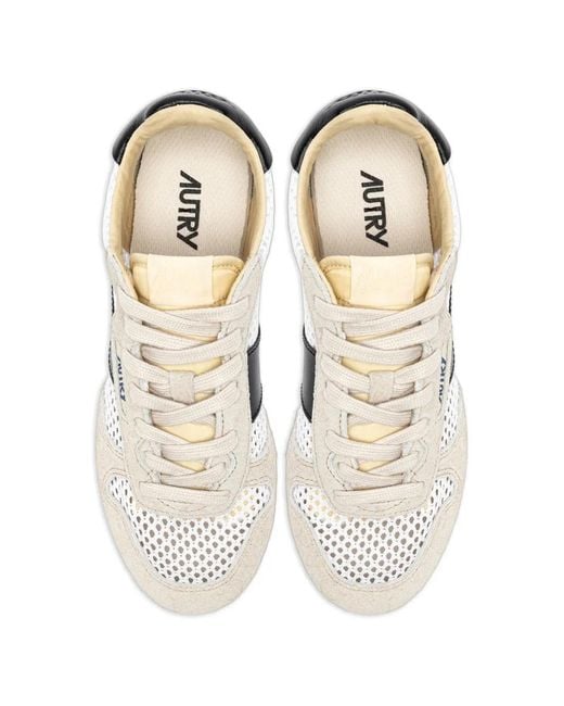 Autry White Windspin Panelled Sneakers