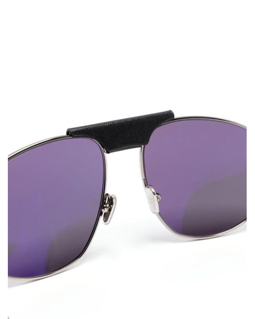 Tom Ford Gray Pilot-Frame Sunglasses