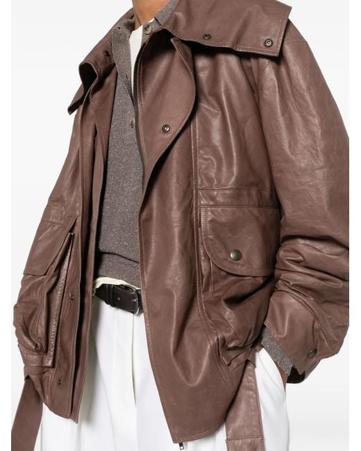 Calvin Klein Brown Belted Oversized Jacket