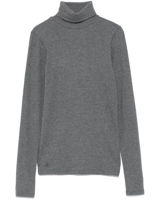 Polo Ralph Lauren Gray Polo Pony-Embroidered Sweater