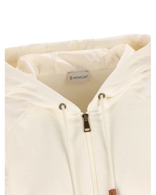 Moncler Natural Drawstring-Hood Kangaroo-Pocket Jacket