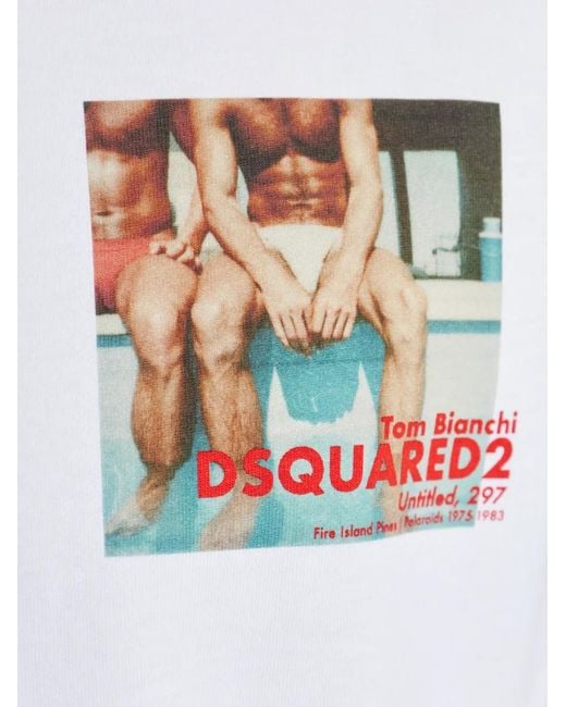 DSquared² White Graphic T-Shirt for men
