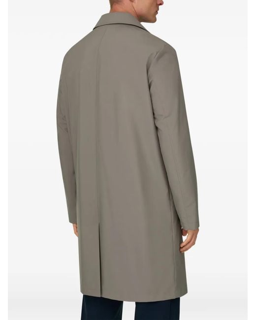 Boggi Gray Buttoned Technical Coat for men
