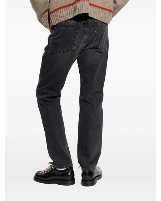 Haikure Black Five-Pocket Buttoned Jeans for men
