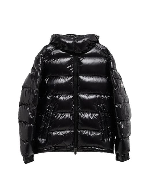 Moncler Black Quilted Hooded Jacket for men