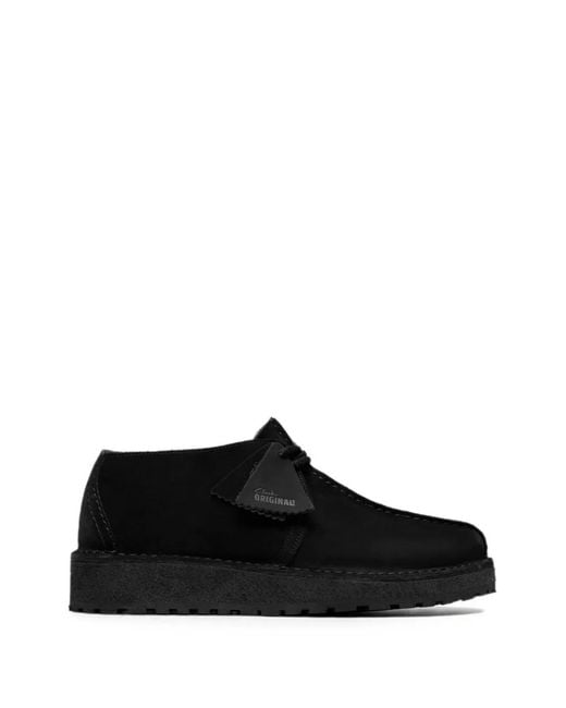 Clarks Black Trek Scout Desert Shoes for men