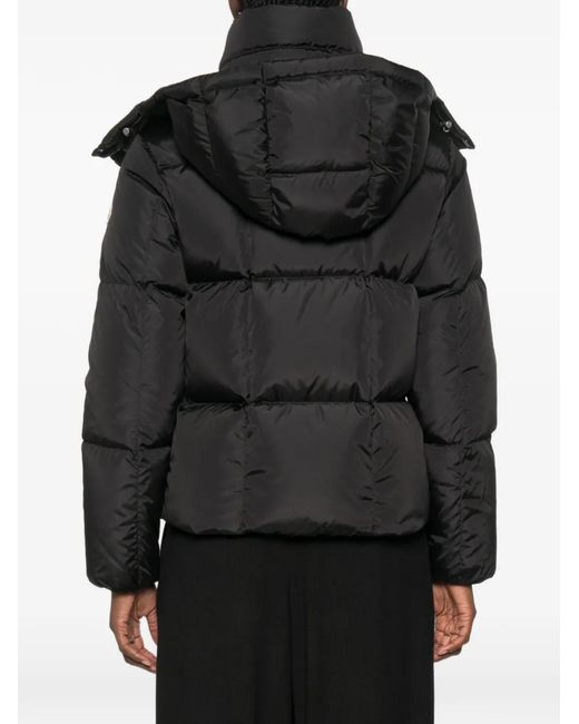 Moncler Black Quilted Hooded Jacket