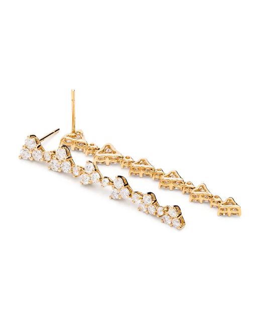 Pendientes Eternity en oro amarillo de 18 ct con diamantes Anita Ko de color White