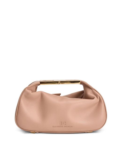 Elisabetta Franchi Pink Jewel-Handle Tote Bag
