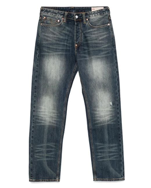 Evisu Blue Seagull-Embroidered Jeans for men