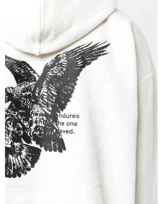 Purple Brand White Beach Graphic Print Hoodie for men