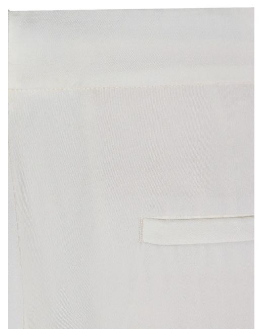 Fabiana Filippi White Bermuda À Design Plissé
