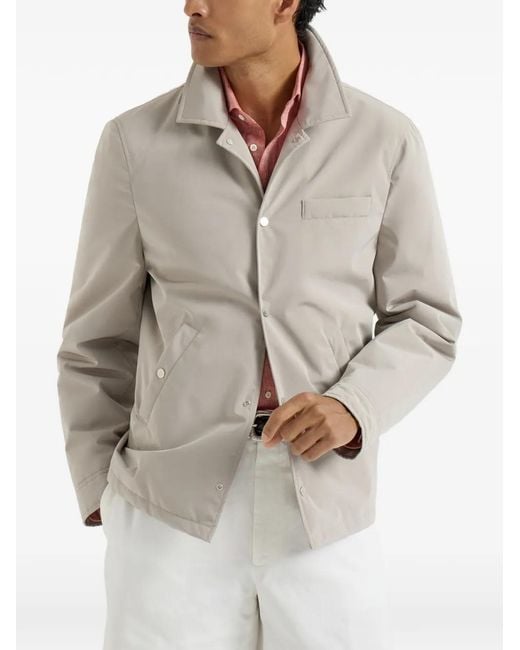 メンズ Brunello Cucinelli パデッドジャケット Gray