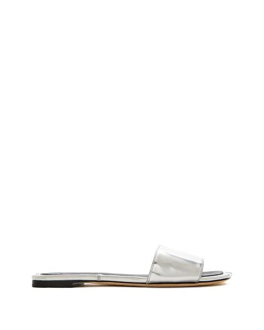 Vince White Valeria Square-Toe Sandals