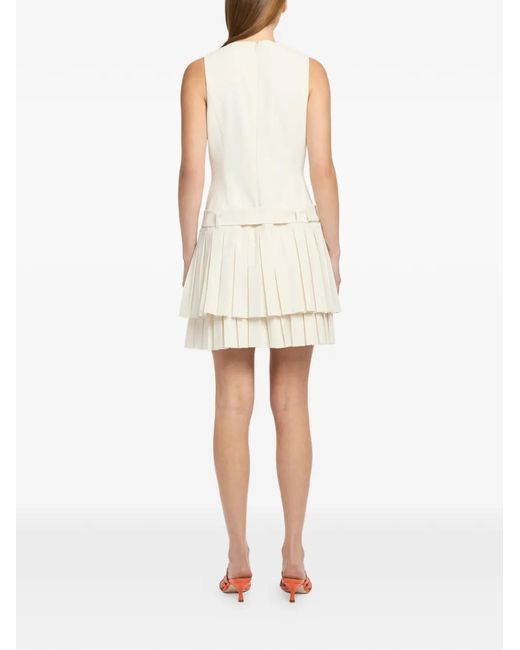 Cinq À Sept White Reena Pleated Mini Dress
