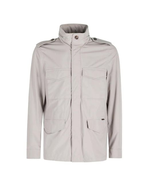 Chaqueta Con Bolsillo De Parche Moorer de hombre de color Gray