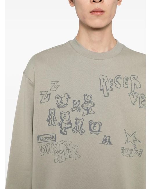 Izzue Gray Printed Sweatshirt for men