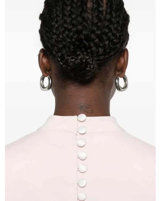 Leen Mougrhabi Pink Cheri Cut-Out Bow-Detail Mini Dress