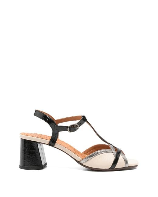 Chie Mihara White T-Strap Sandals